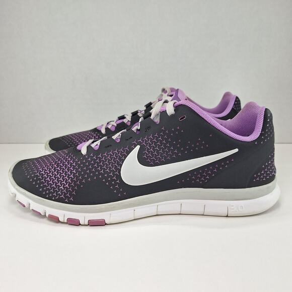 Nike Free 3.0 Gray Purple Running Sneakers Shoes 512237-014 Women's Size 8 - Picture 4 of 14